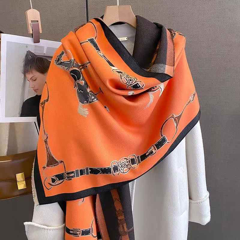 Muffler Men Wool - Retro Rider Horse Imitation Cashmere Scarf