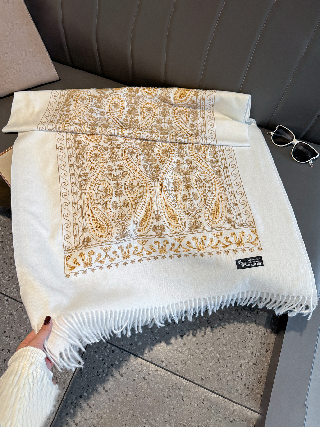 Luxury Thick Warm Paisley Pash - Woven Scarf Blanket avaliação e preço