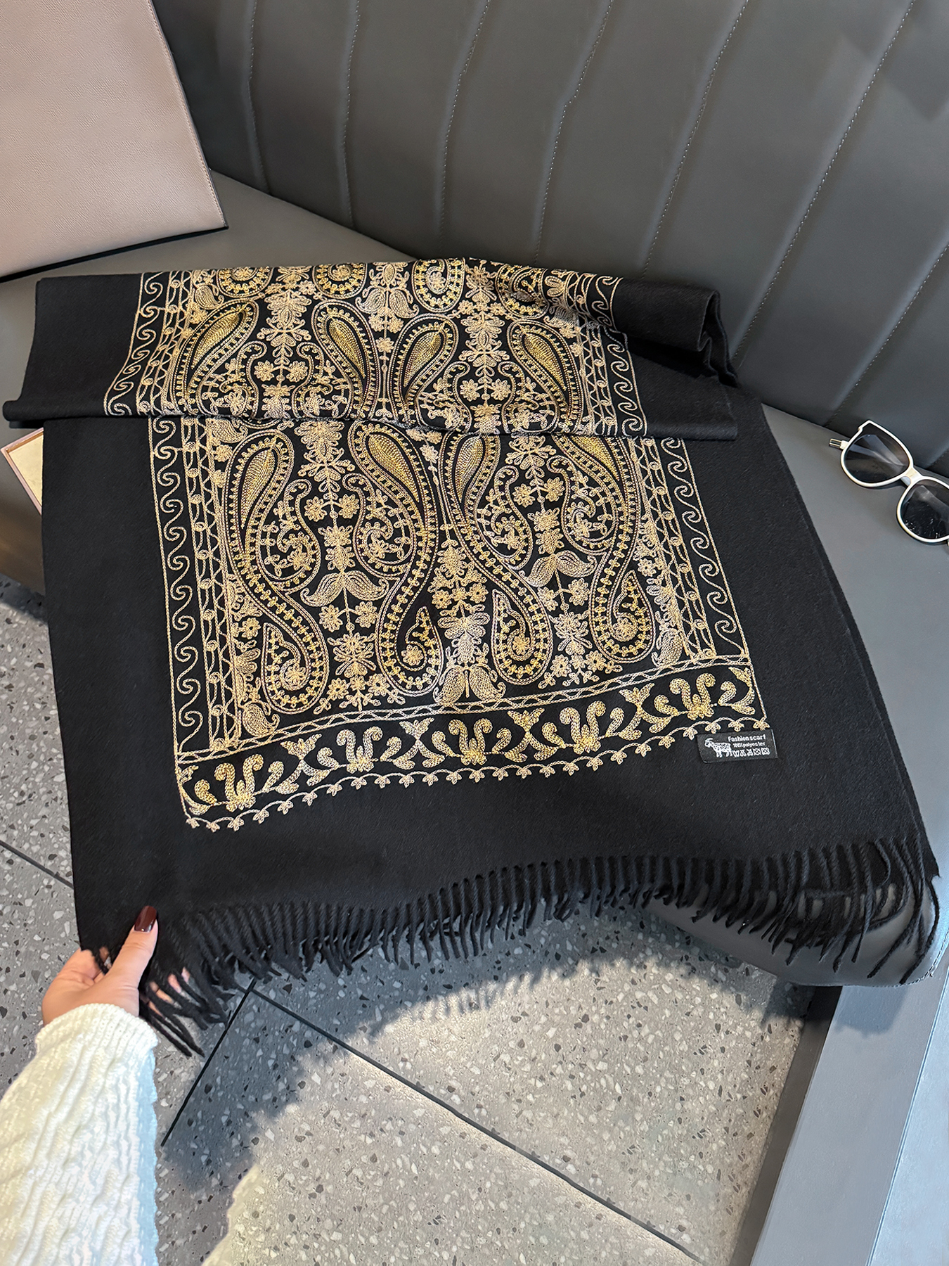 Luxury Thick Warm Paisley Pash - Woven Scarf Blanket avaliação e preço
