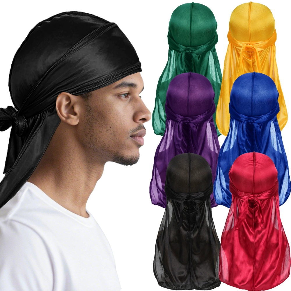 Men's Silk Durag Bonnet Bandan - Bandana Doo Rag avaliação e preço