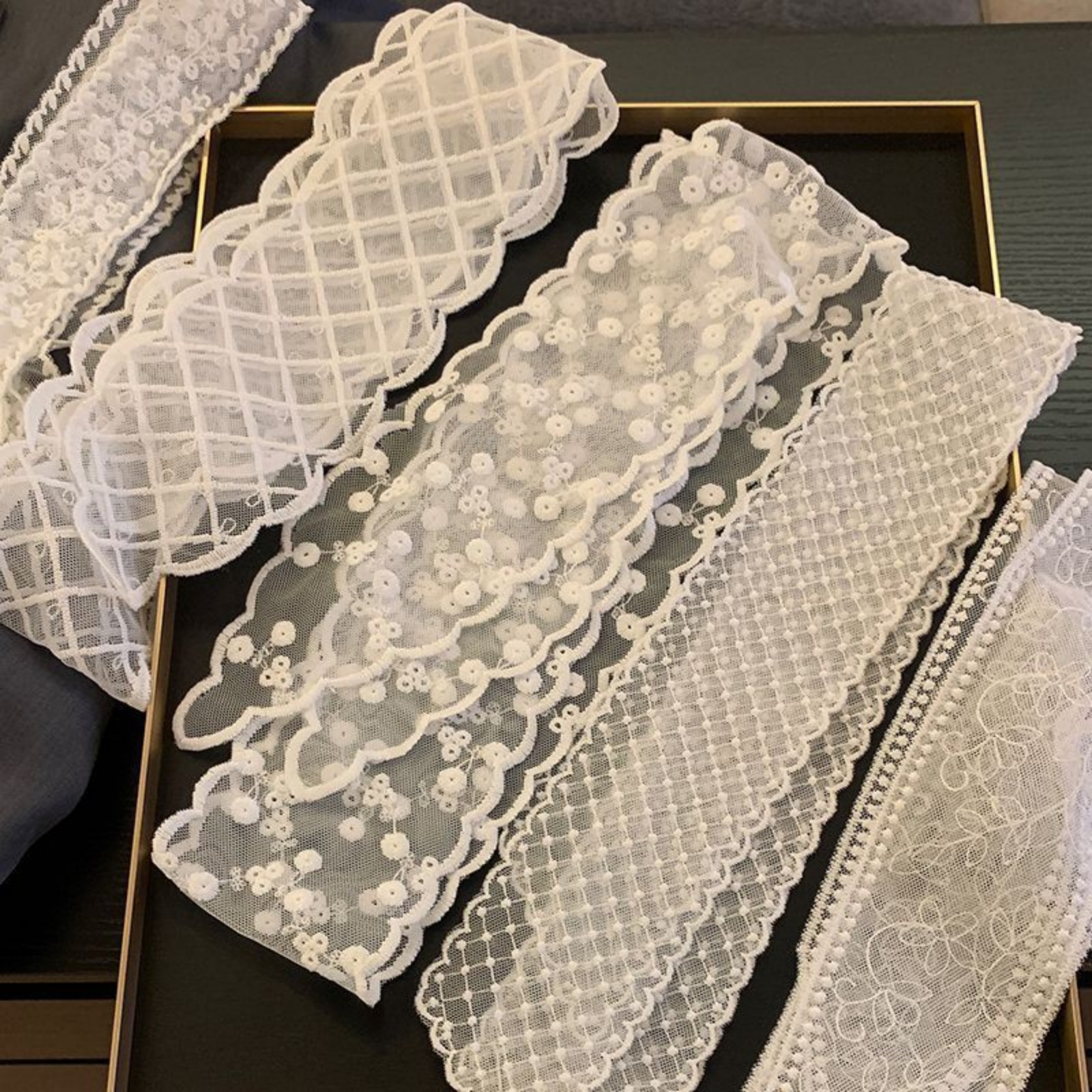 Korean Ins White Lace Ribbon S - Ascot Neck Scarf avaliação e preço