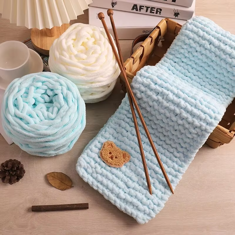 3PCS 300g Chenille Knitting Ya - Woven Scarf Blanket avaliação e preço