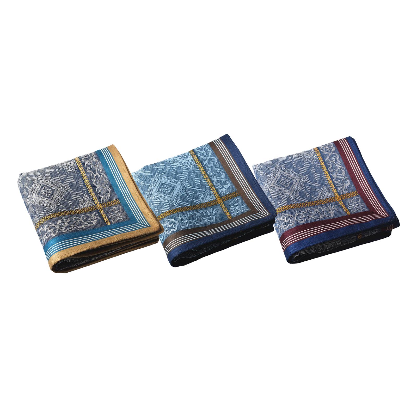 3Pcs Pocket Square Hankies Jac - Handkerchief Cotton Men avaliação e preço