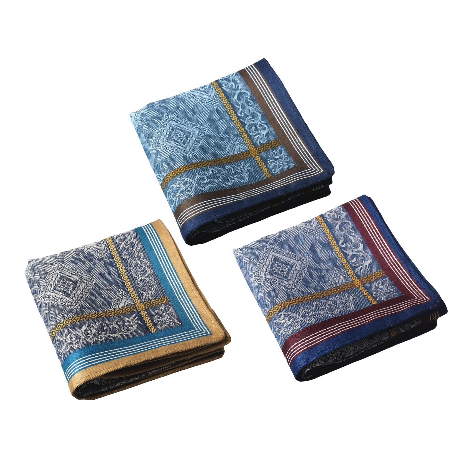 3Pcs Pocket Square Hankies Jac - Handkerchief Cotton Men avaliação e preço