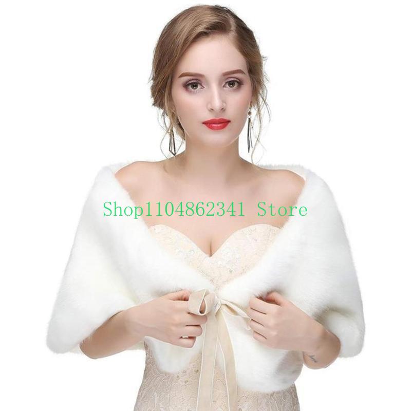 652F Sophisticated Faux Furs S - Stole Wedding Shawl avaliação e preço