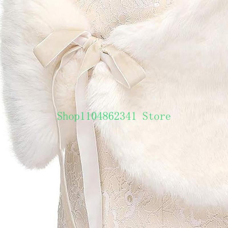 652F Sophisticated Faux Furs S - Stole Wedding Shawl avaliação e preço