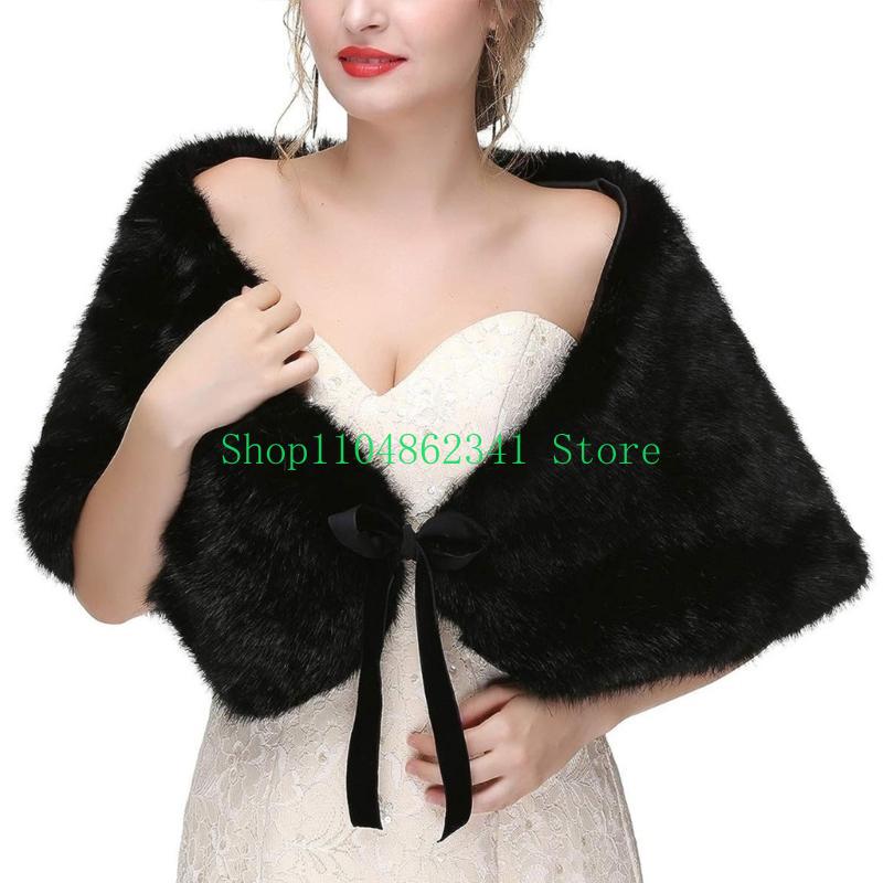 652F Sophisticated Faux Furs S - Stole Wedding Shawl avaliação e preço