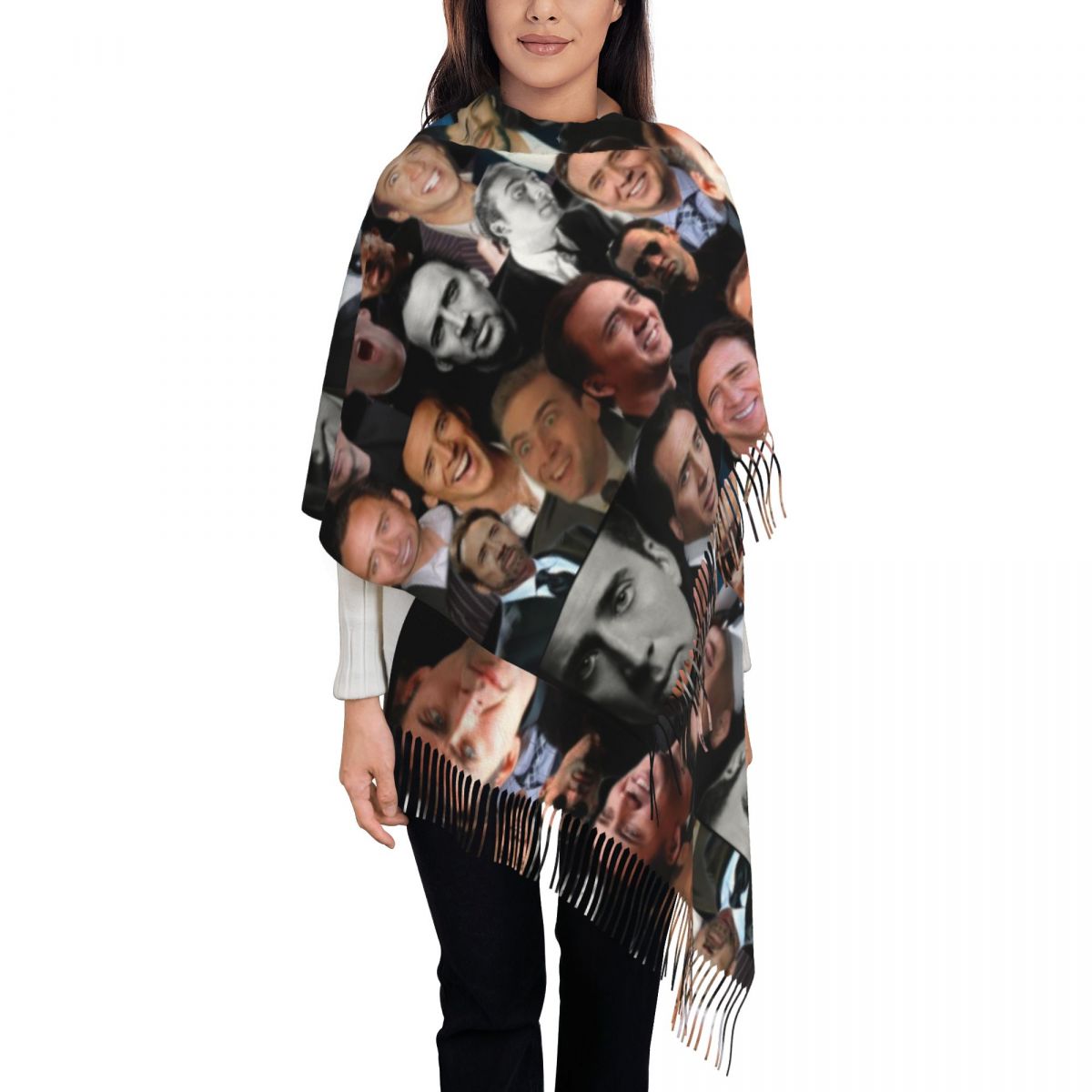 Nicolas Cage Colllage Shawl Wr - Pashmina Wrap Large avaliação e preço