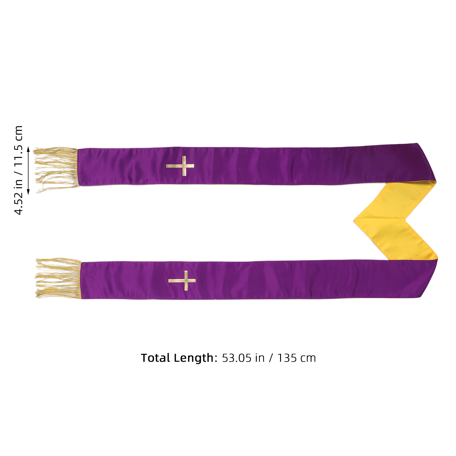 Dual Color Purple Gold Reversi - Stole Wedding Shawl avaliação e preço