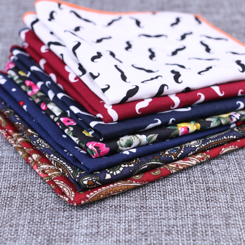 Fashion Cotton Pocket Square F - Handkerchief Cotton Men avaliação e preço