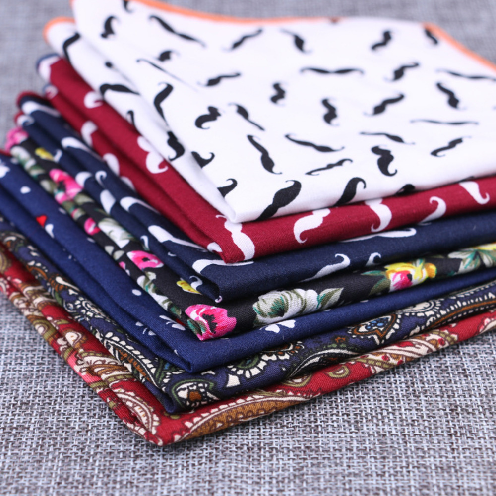 Fashion Cotton Pocket Square F - Handkerchief Cotton Men avaliação e preço