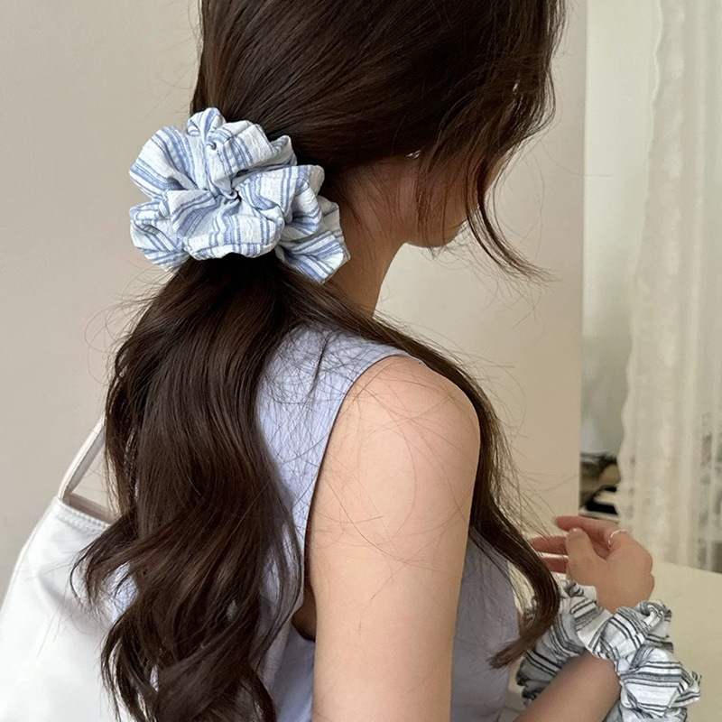 2024 Korea Fashion Stripe Hair - Silk Tie Striped avaliação e preço