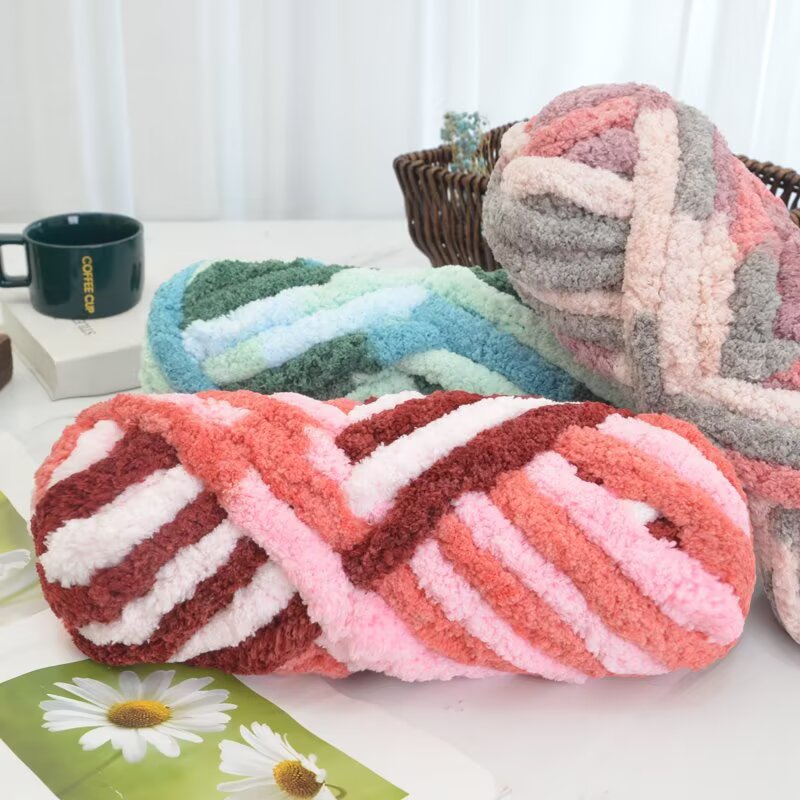 Cat Tail Yarn, Extra Thick Ice - Woven Scarf Blanket avaliação e preço