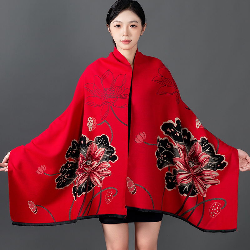 Women Winter Shawl Cashmere Sc - Woven Scarf Blanket avaliação e preço