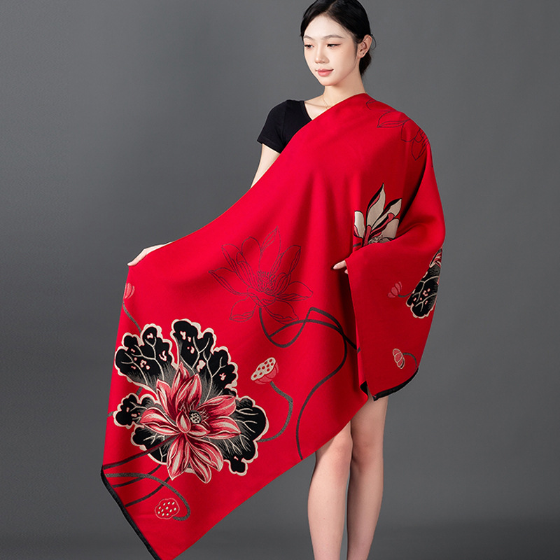 Women Winter Shawl Cashmere Sc - Woven Scarf Blanket avaliação e preço