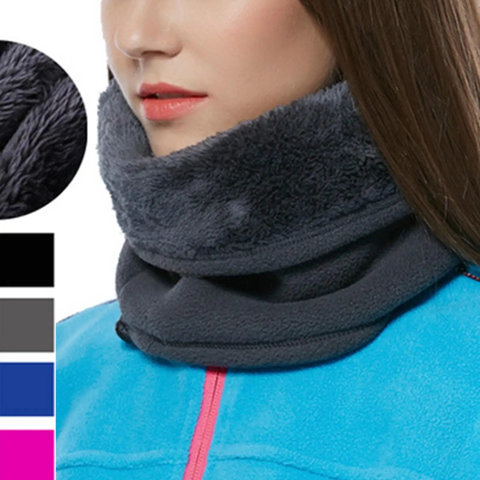 Outdoor Women Men Winter Warm  - Infinity Scarf Knit avaliação e preço