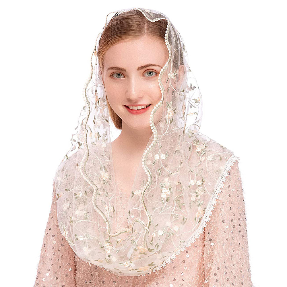 Women Chapel Veils Lady Mantil - Infinity Scarf Knit avaliação e preço