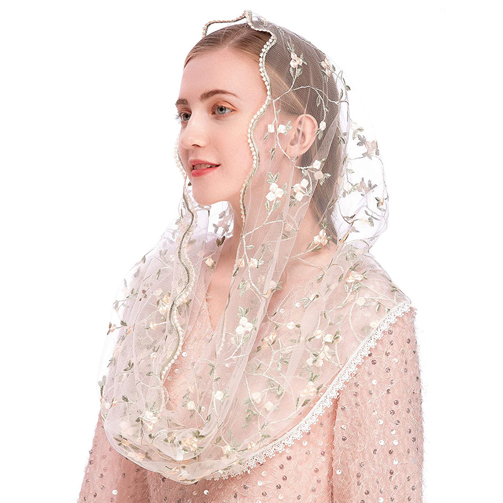 Women Chapel Veils Lady Mantil - Infinity Scarf Knit avaliação e preço
