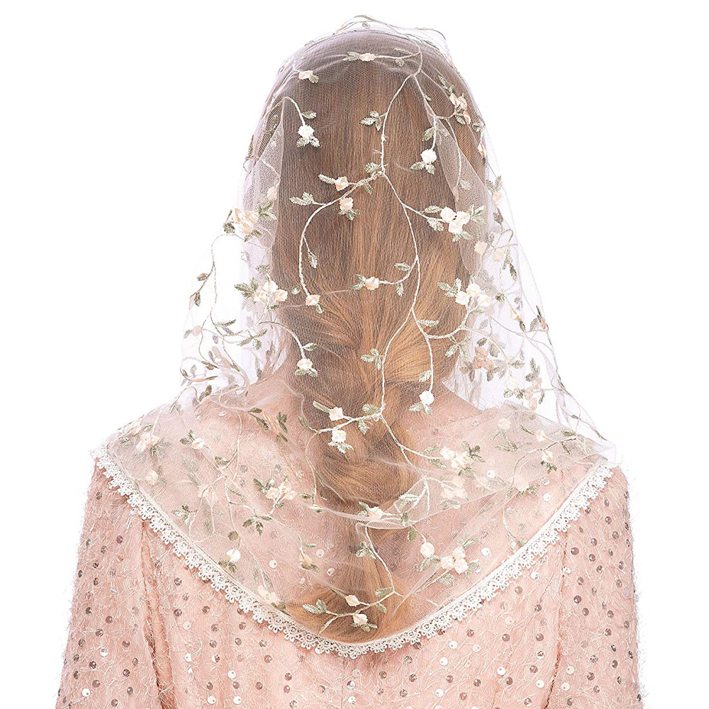 Women Chapel Veils Lady Mantil - Infinity Scarf Knit avaliação e preço