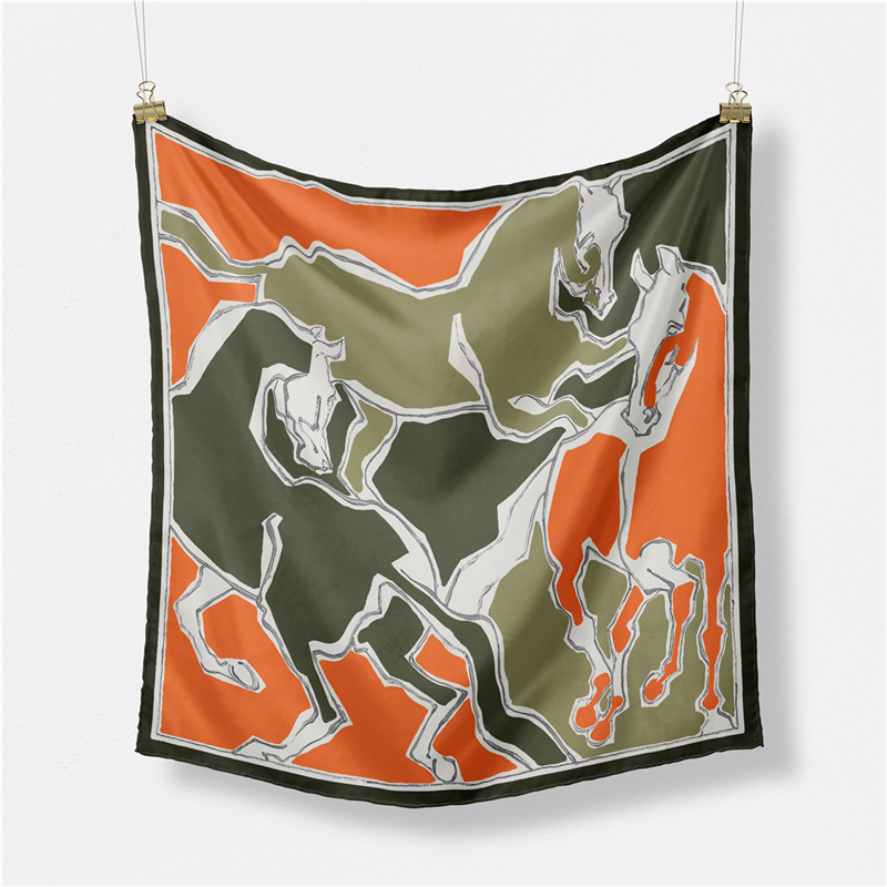 Twill Silk Scarf Woman Three H - Scarf Silk Square avaliação e preço