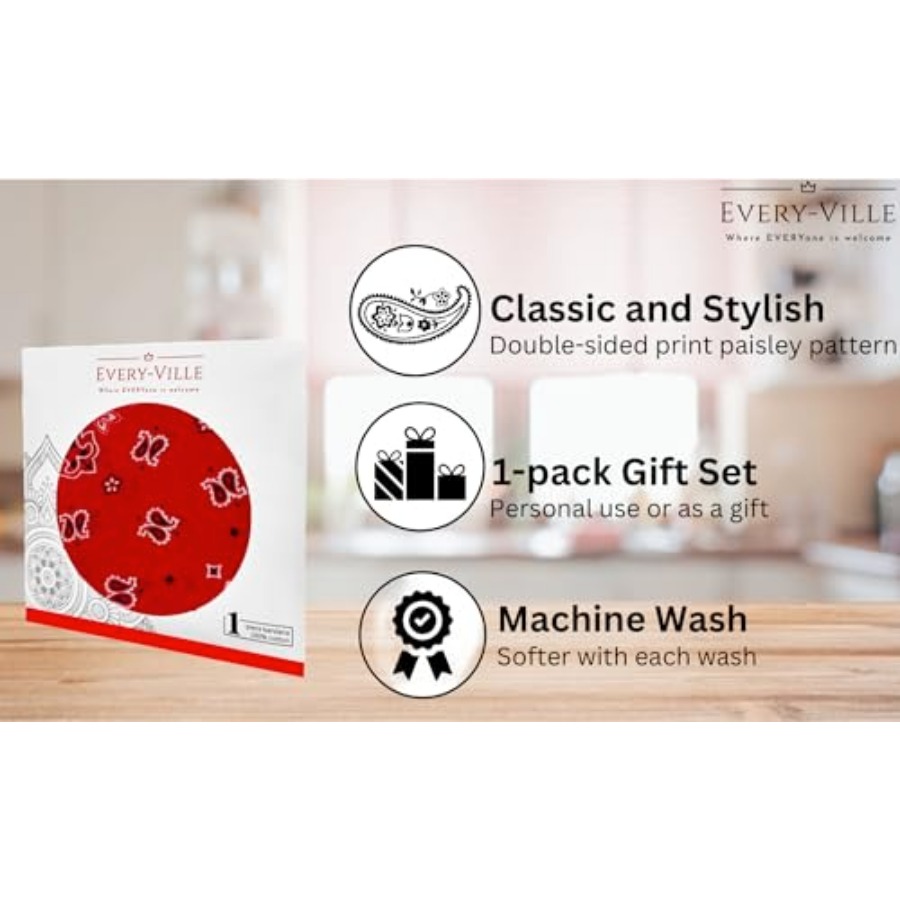 Gift Packaging Bandana for Men - Handkerchief Cotton Men avaliação e preço