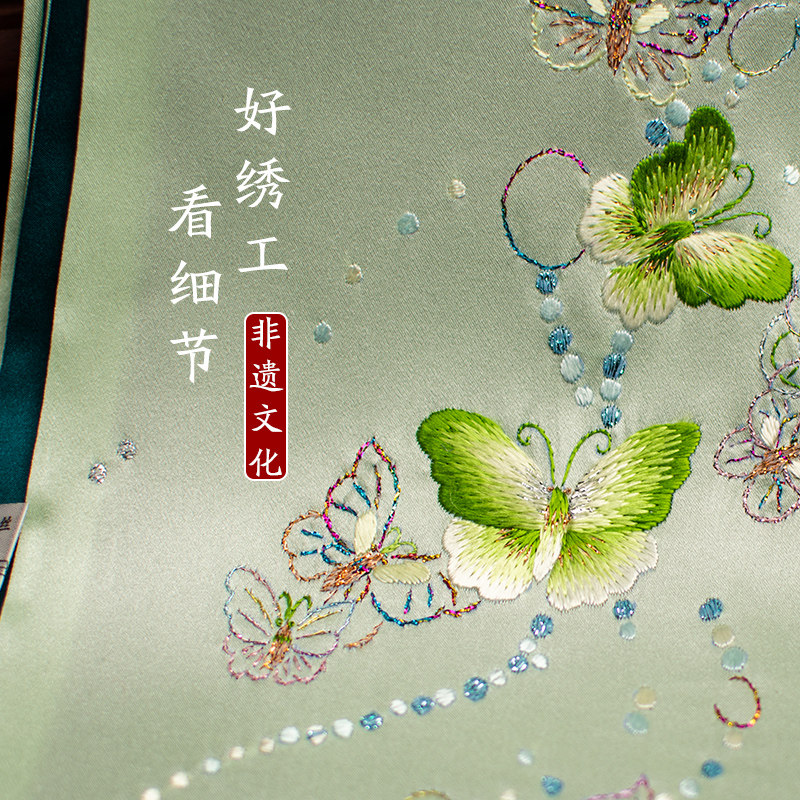 Pure Silk Suzhou Embroidery Sc - Silk Neck Scarf avaliação e preço