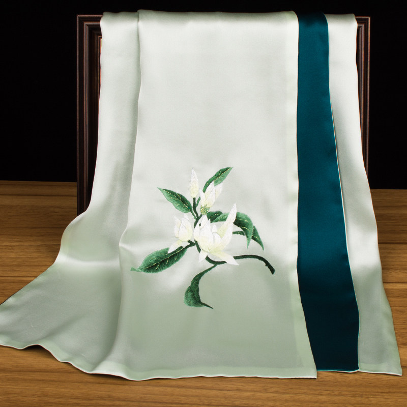 Pure Silk Suzhou Embroidery Sc - Silk Neck Scarf avaliação e preço