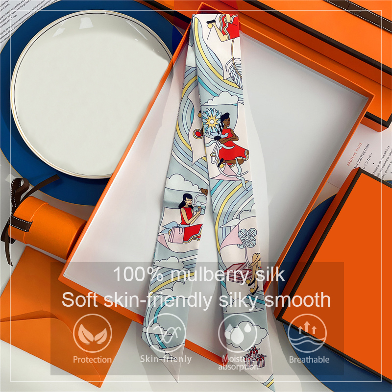Women 100% Mulberry Silk Scarf - Silk Neck Scarf avaliação e preço