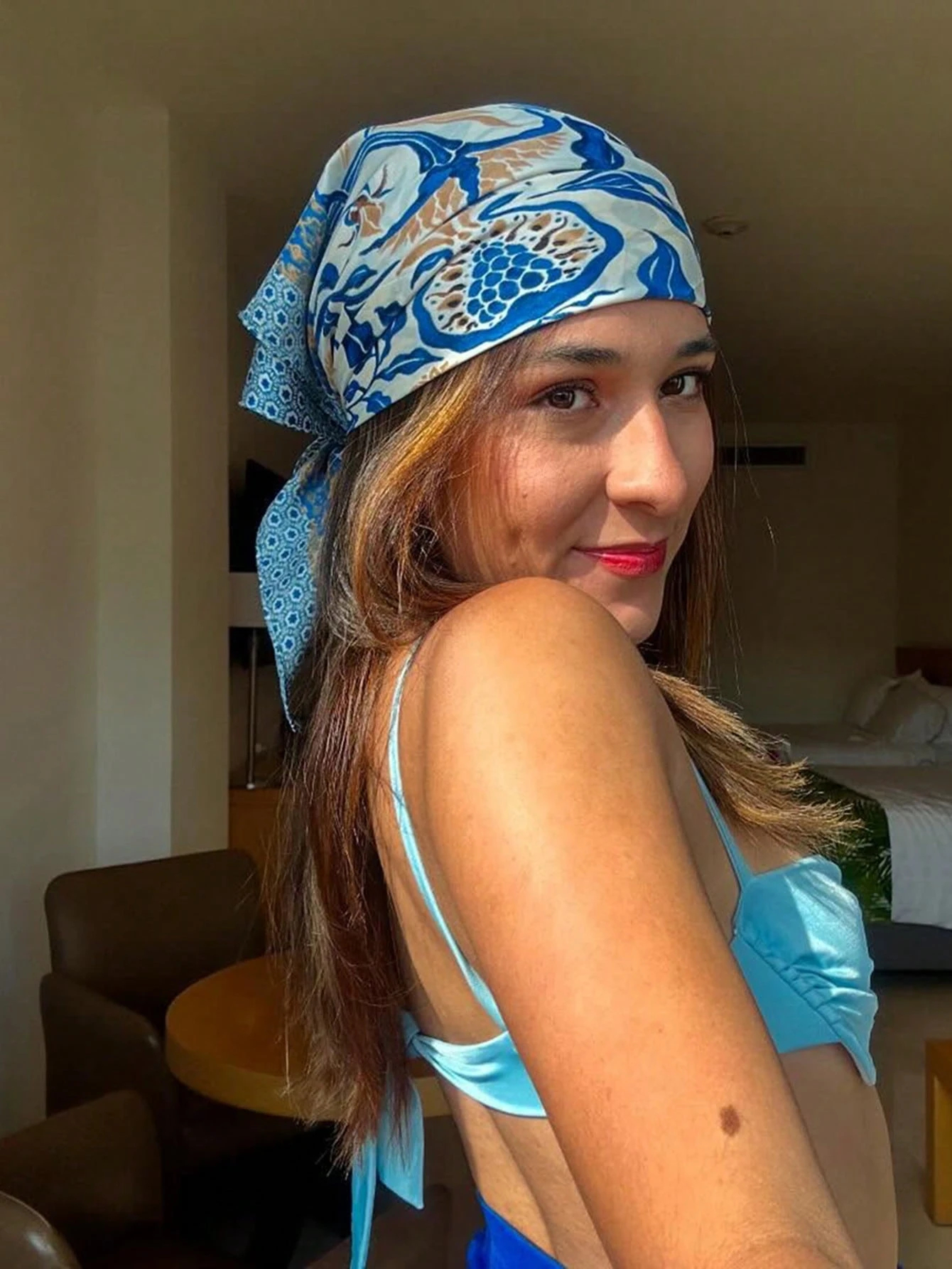 Luxury Brand Bohemia Print Squ - Face Scarf Mask avaliação e preço