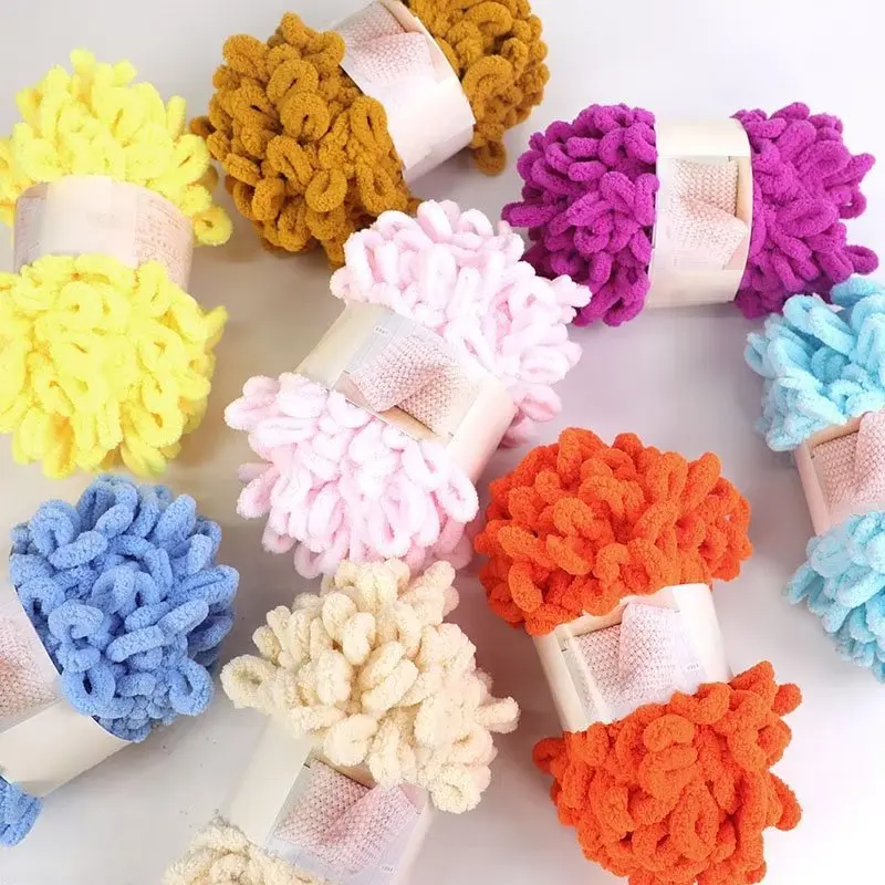 100g/Ball Finger Loop Yarn Thr - Woven Scarf Blanket avaliação e preço