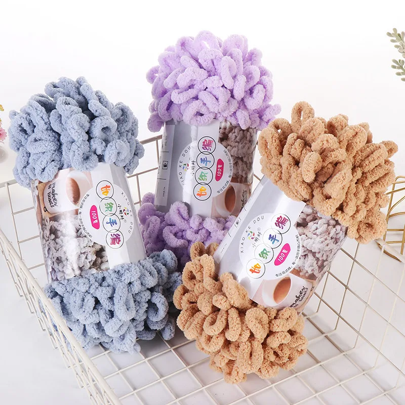 5pcs100g/Roll Puffy Finger Loo - Woven Scarf Blanket avaliação e preço