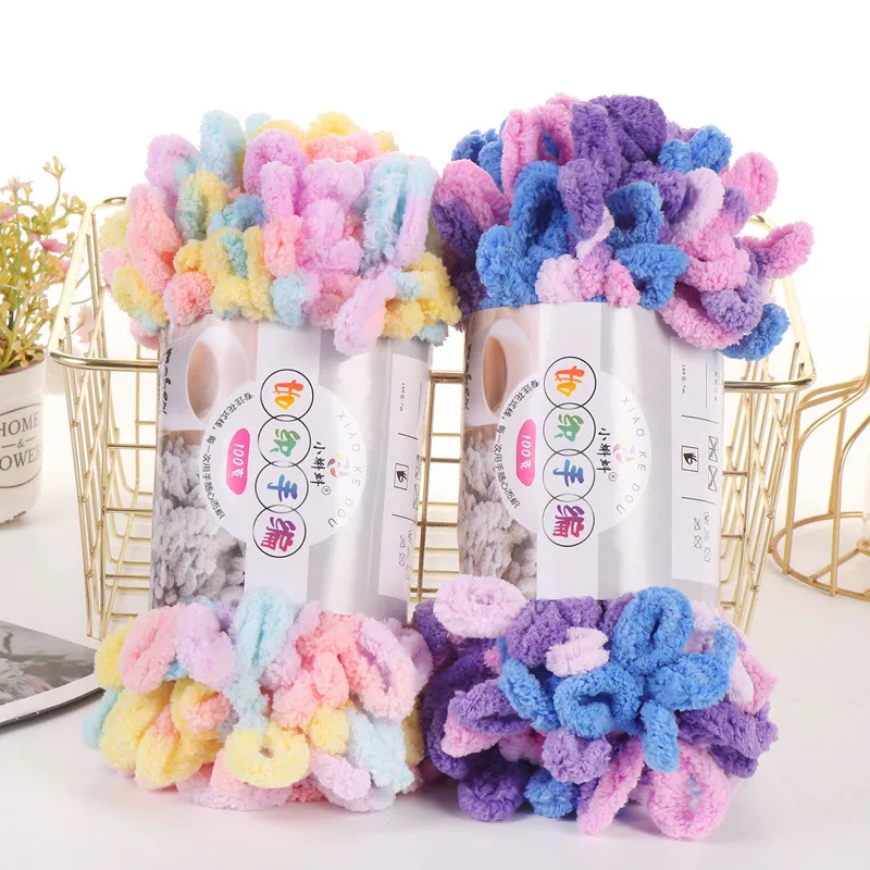 5pcs100g/Roll Puffy Finger Loo - Woven Scarf Blanket avaliação e preço