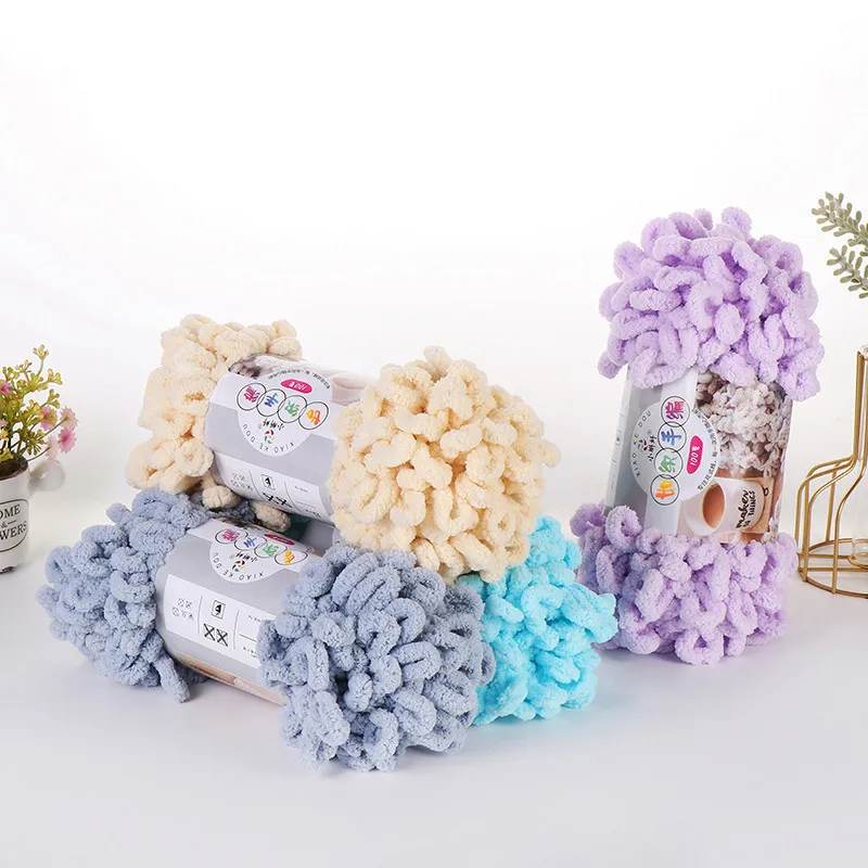 5pcs100g/Roll Puffy Finger Loo - Woven Scarf Blanket avaliação e preço