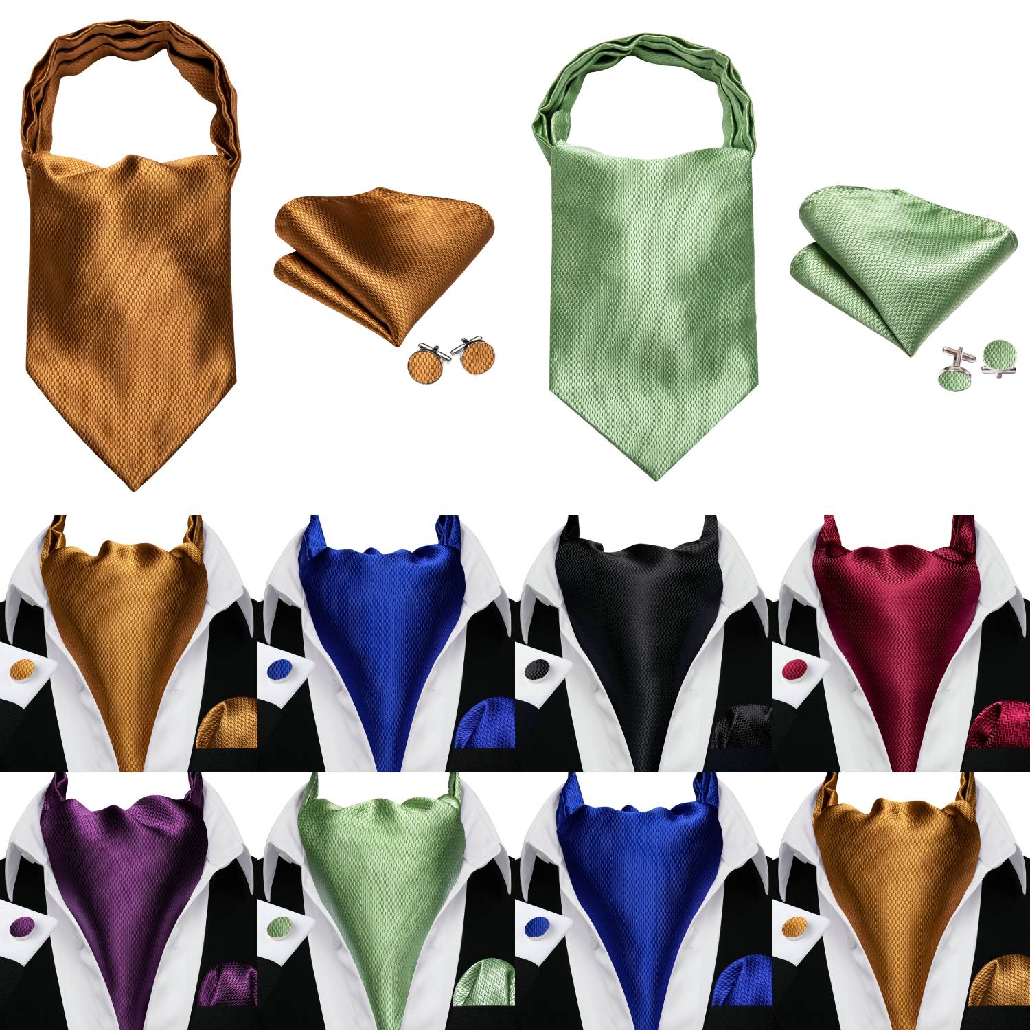 Barry.Wang Men's Ascot Pocket  - Pocket Square Set avaliação e preço