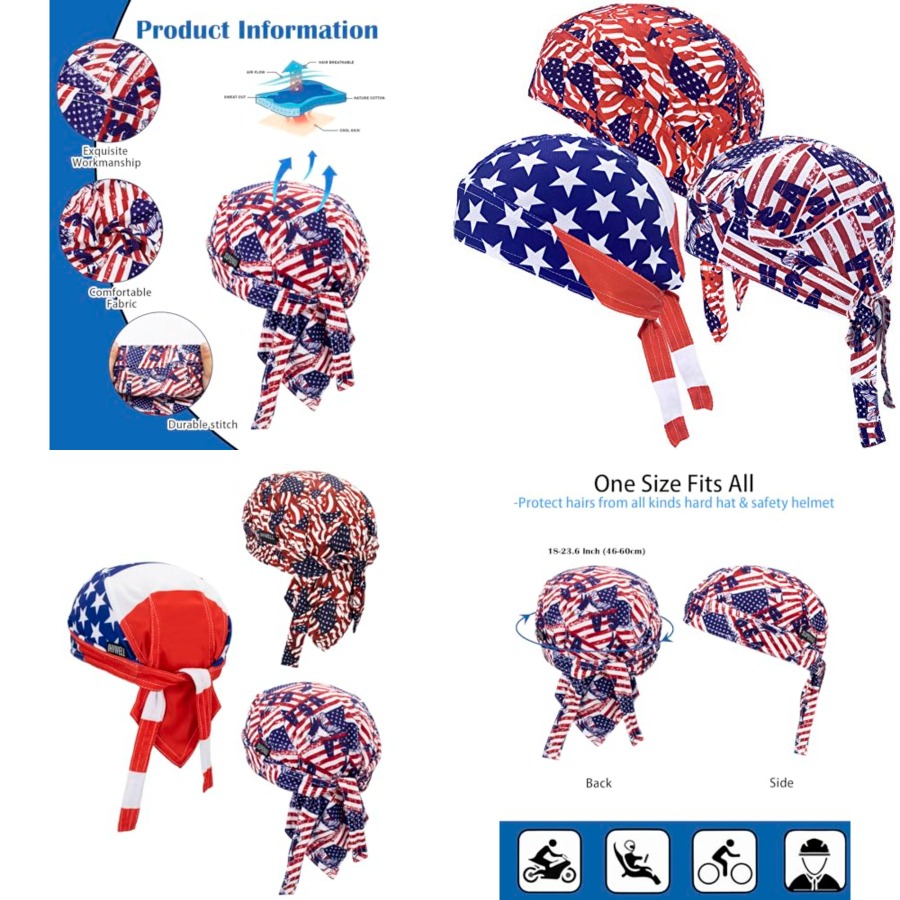 Cooling Do Rags Sweat Wicking  - Bandana Doo Rag avaliação e preço
