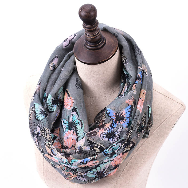 2022 New Fashion Butterfly Pri - Infinity Scarf Knit avaliação e preço