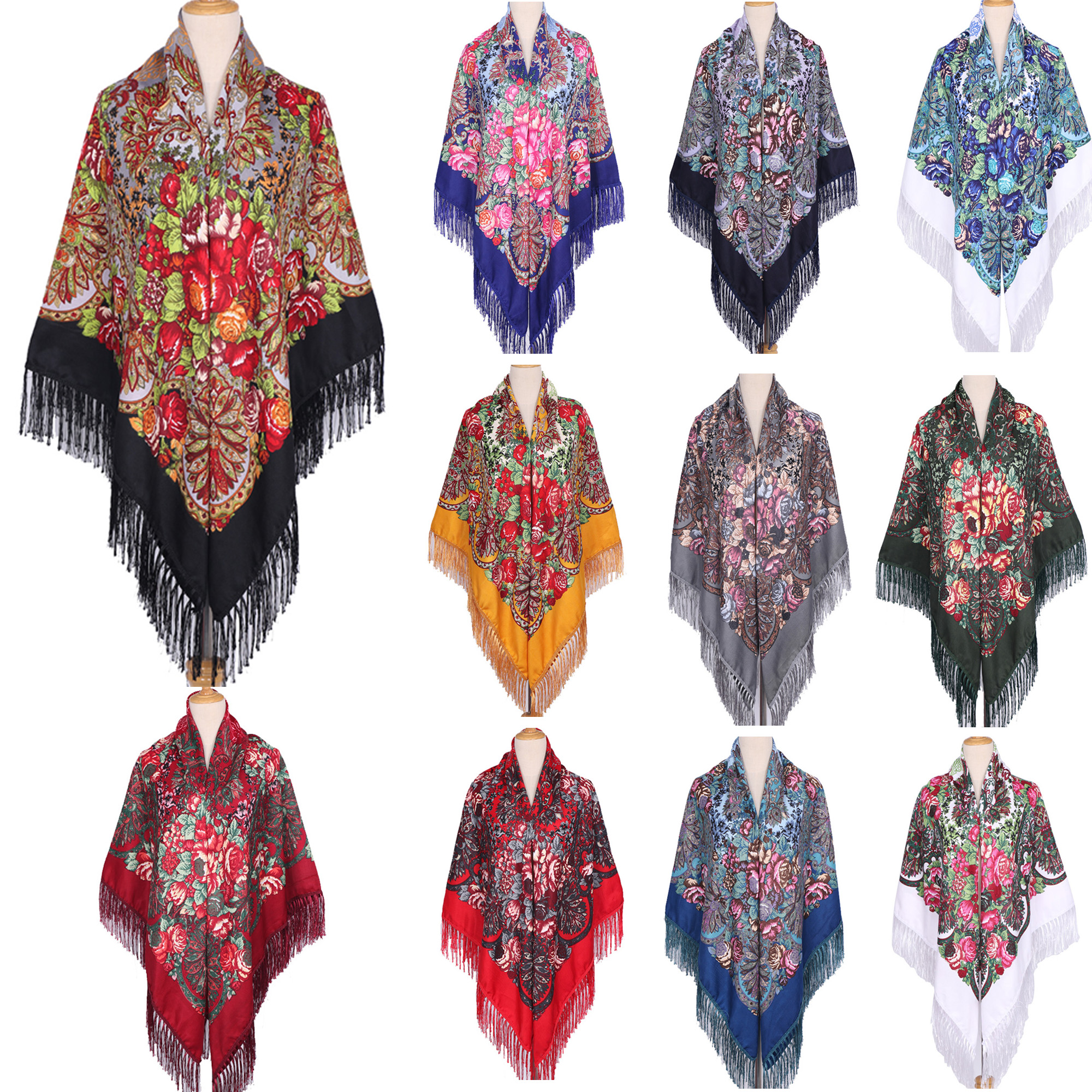 160*160cm Ethnic Large Square  - Woven Scarf Blanket avaliação e preço