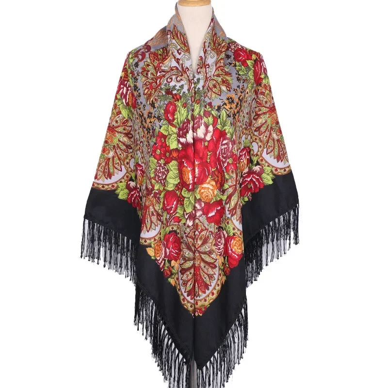 160*160cm Ethnic Large Square  - Woven Scarf Blanket avaliação e preço