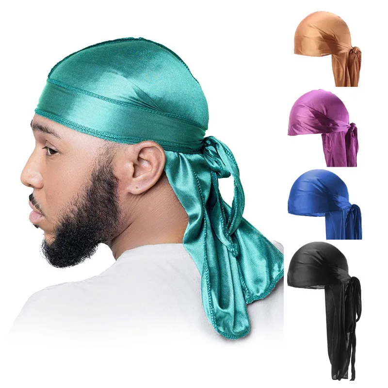 5Pcs Silk Durag Bandana Turban - Bandana Doo Rag avaliação e preço