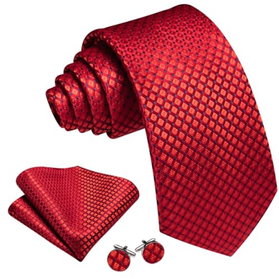 Men Plaid/Striped Ties Set Sil - Silk Tie Striped avaliação e preço