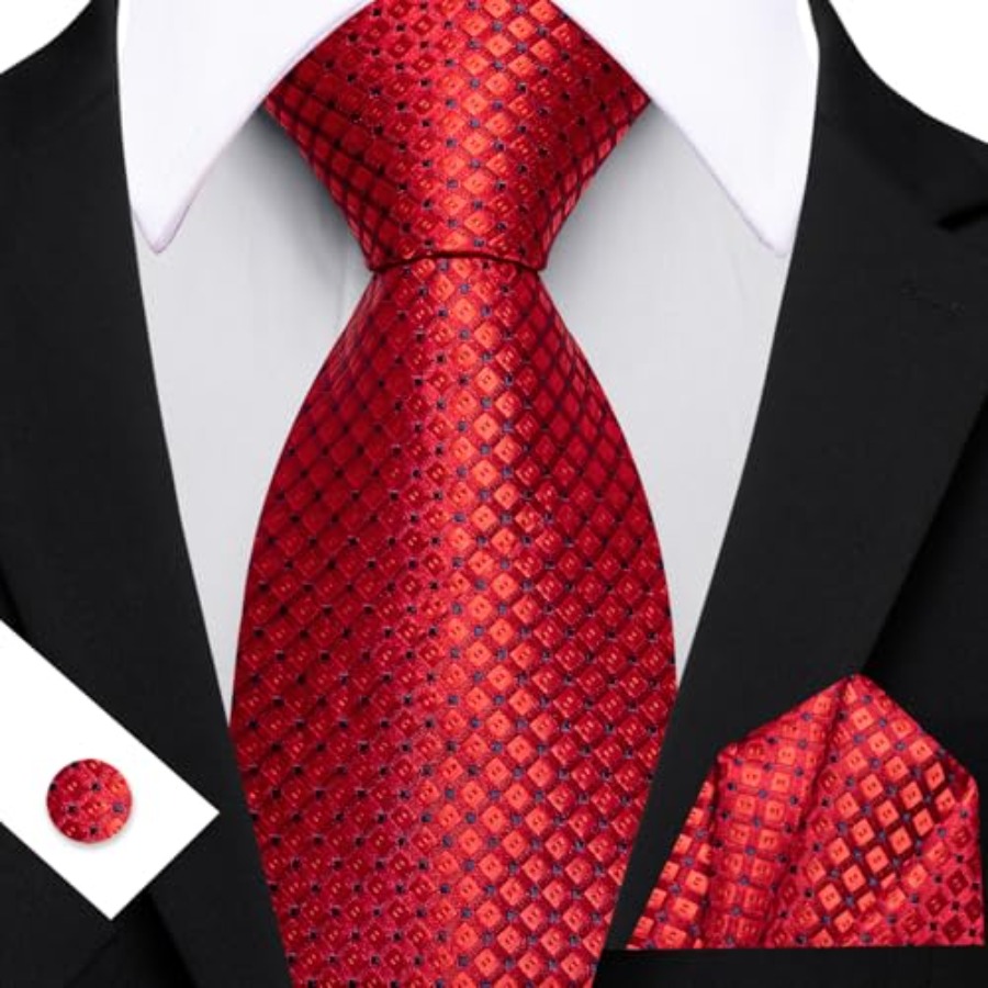 Men Plaid/Striped Ties Set Sil - Silk Tie Striped avaliação e preço