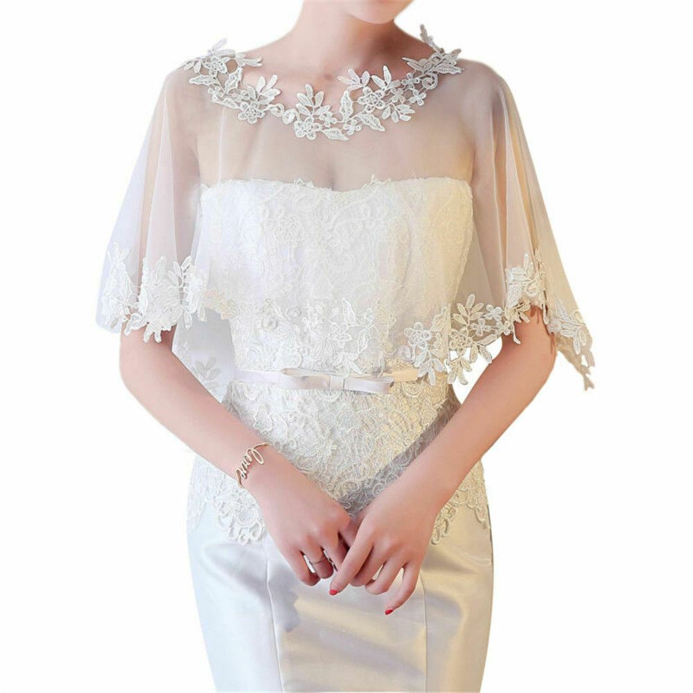 Women Party Bridal Casual Lace - Stole Wedding Shawl avaliação e preço