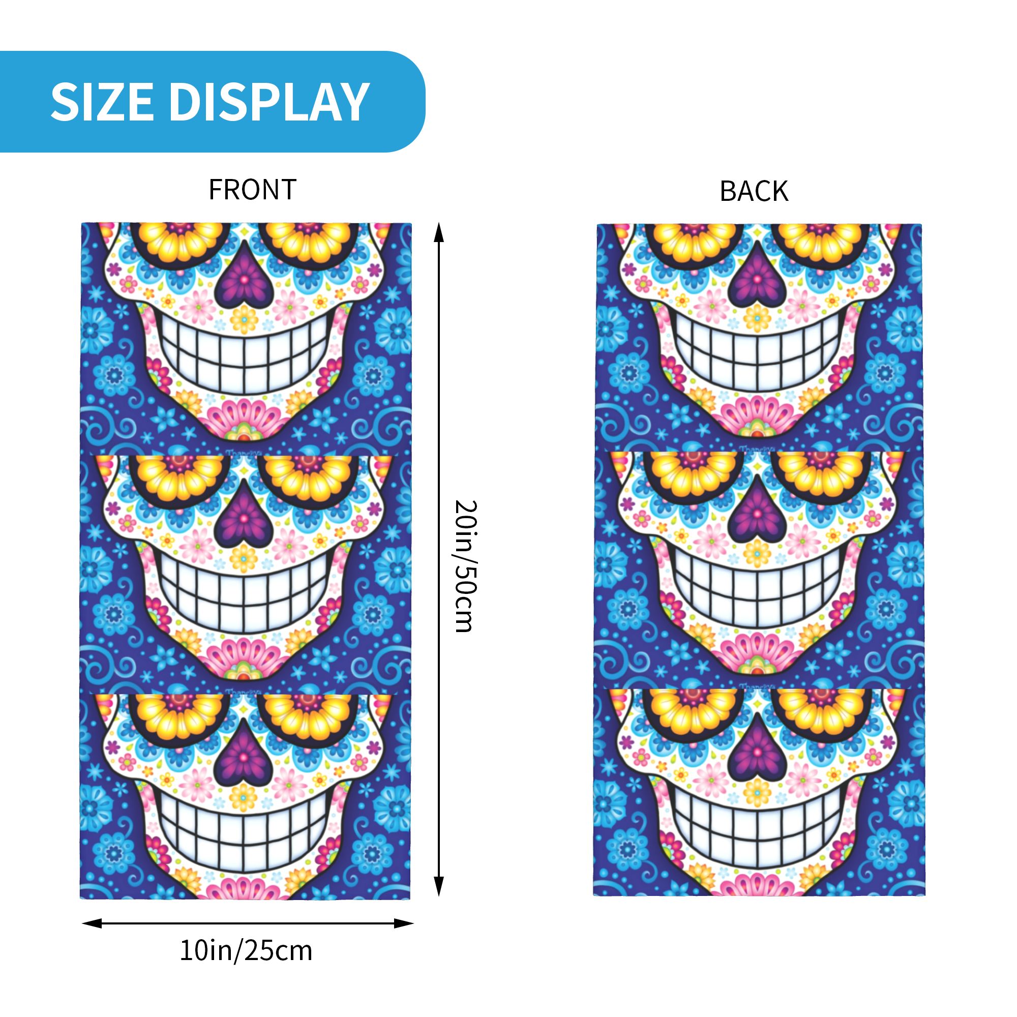 Custom Day Of The Dead Sugar S - Neck Warmer Tube avaliação e preço