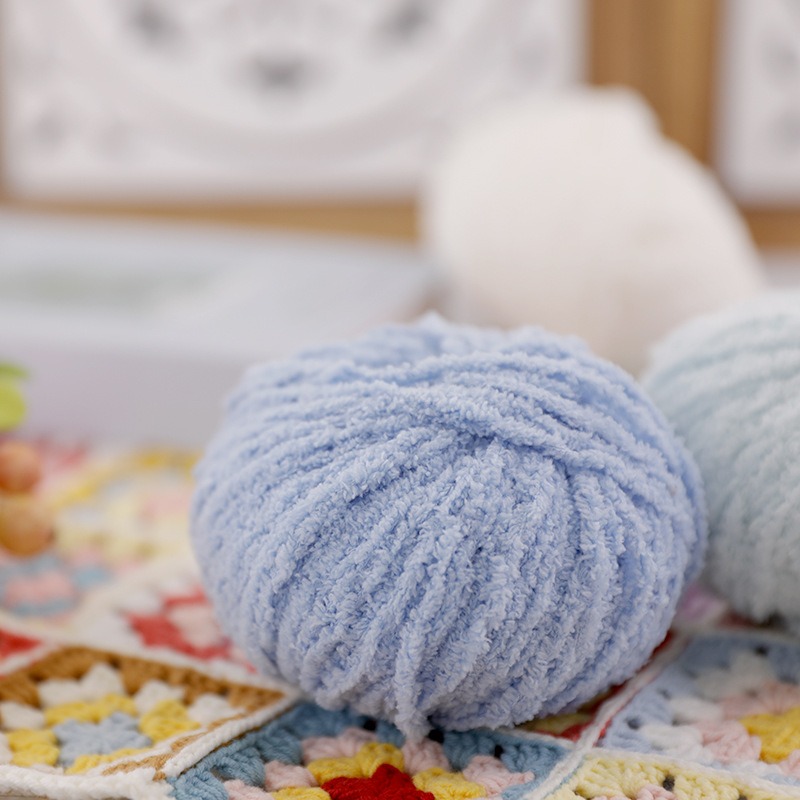 50g Short Plush Yarn 70m, DIY  - Woven Scarf Blanket avaliação e preço