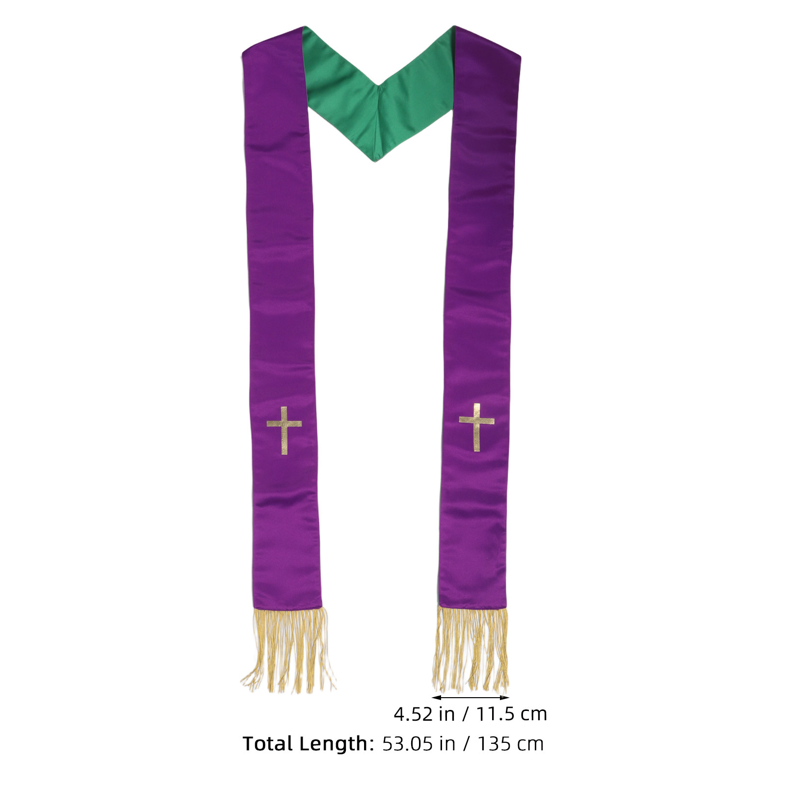 Reversible Embroidered Pastor  - Stole Wedding Shawl avaliação e preço