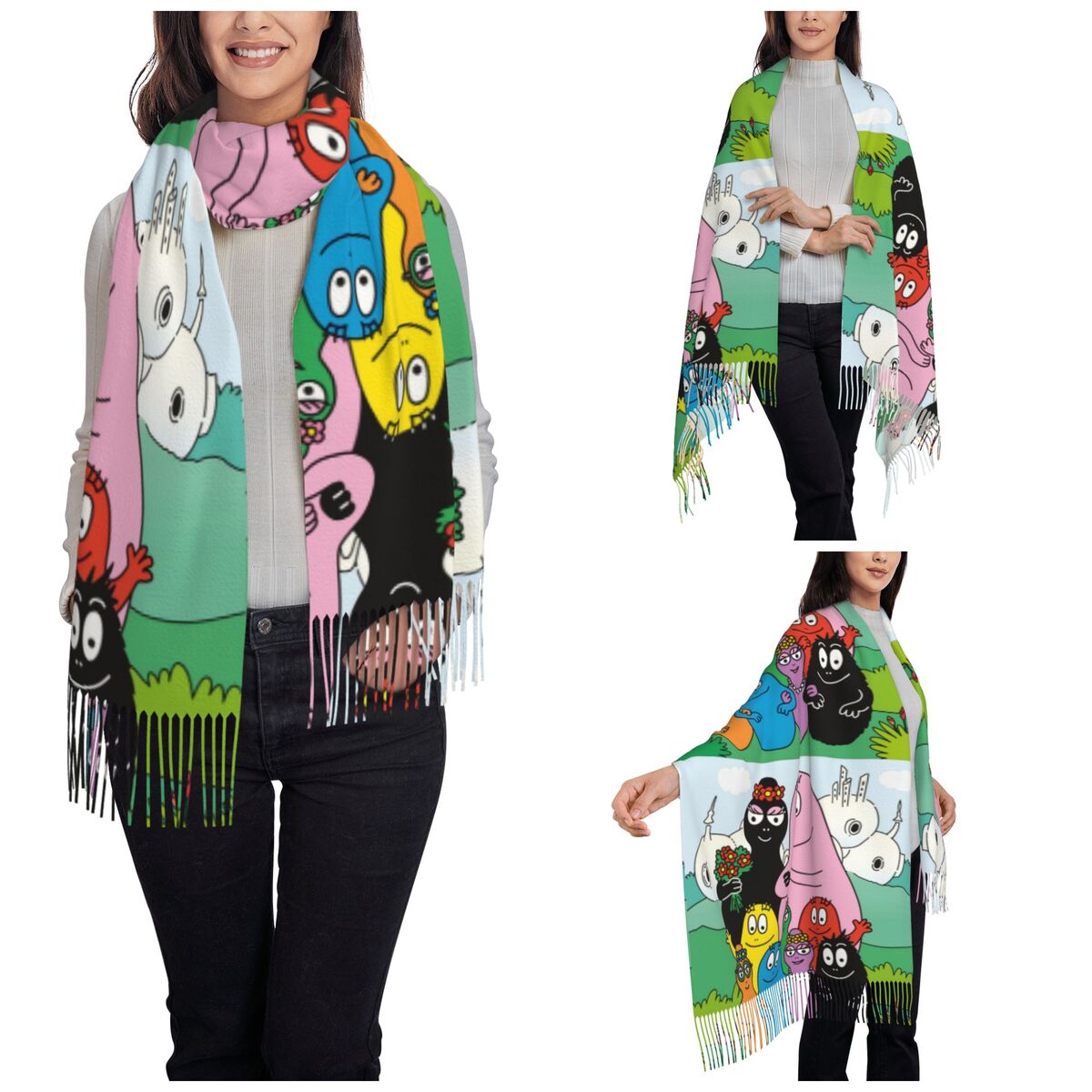 Les Barbapapa Family Shawls Wr - Pashmina Wrap Large avaliação e preço