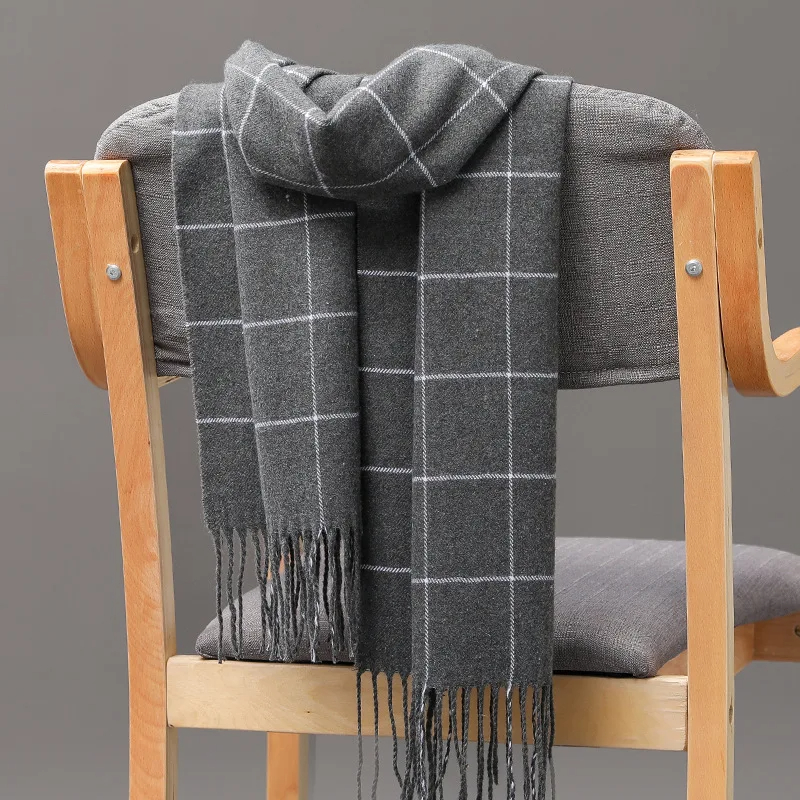 2023 New Winter Men Scarf Keep - Muffler Men Wool avaliação e preço