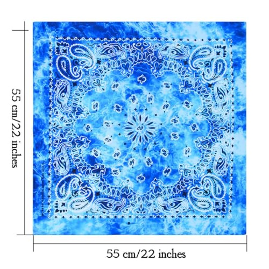 URATOT 6 Pack Tie Dye Bandana  - Handkerchief Cotton Men avaliação e preço
