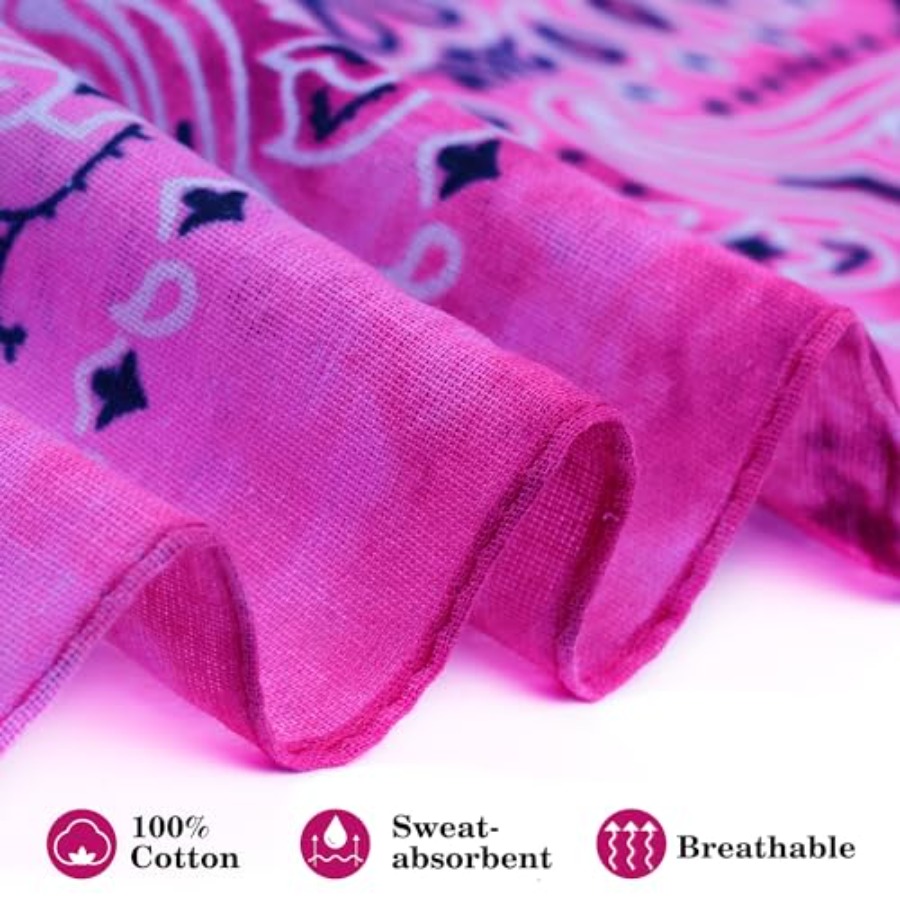 URATOT 6 Pack Tie Dye Bandana  - Handkerchief Cotton Men avaliação e preço