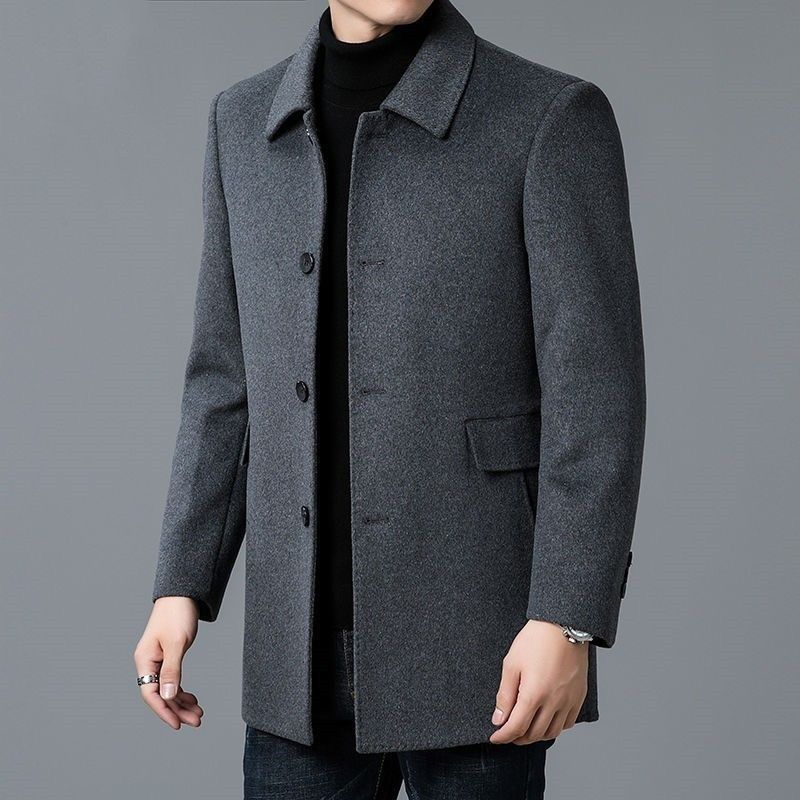 Wool Blend Coat White Mans Sha - Muffler Men Wool avaliação e preço